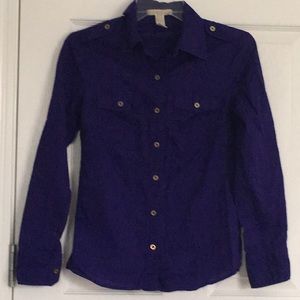 Button down long sleeve top